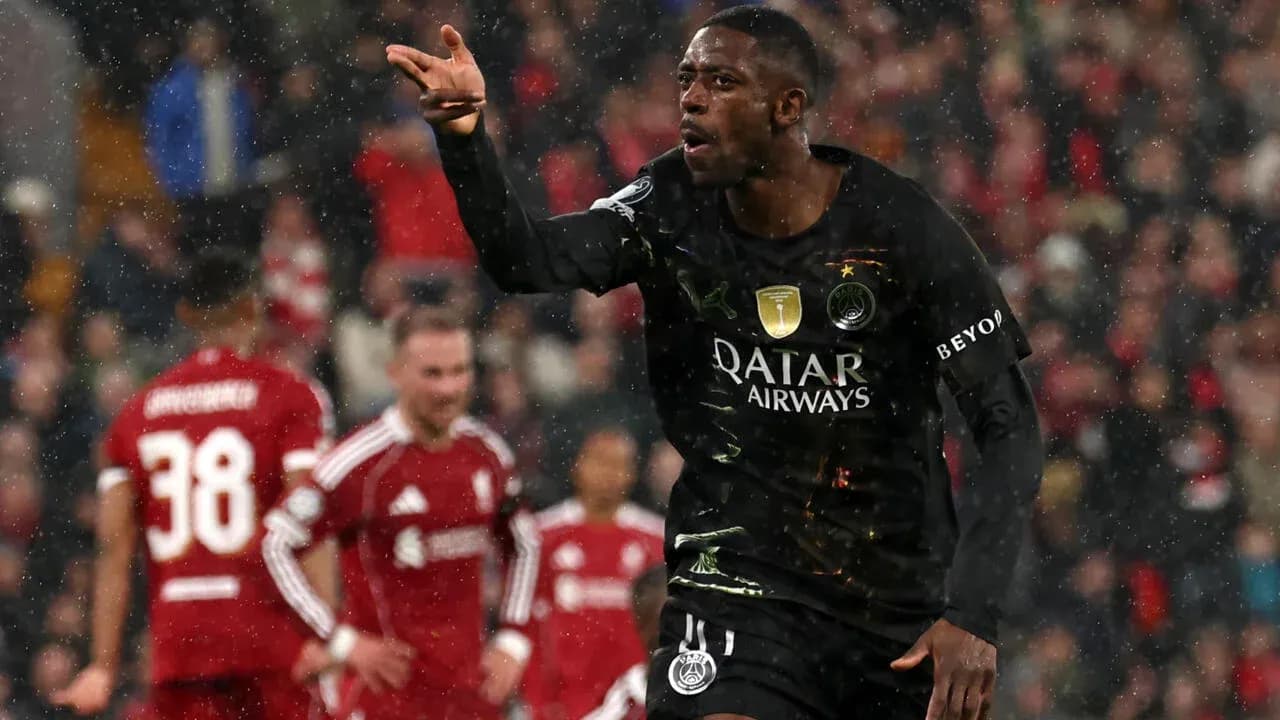 Player celebrating during a match in the rain