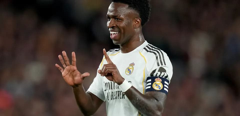 Player celebrating during a match for Real Madrid