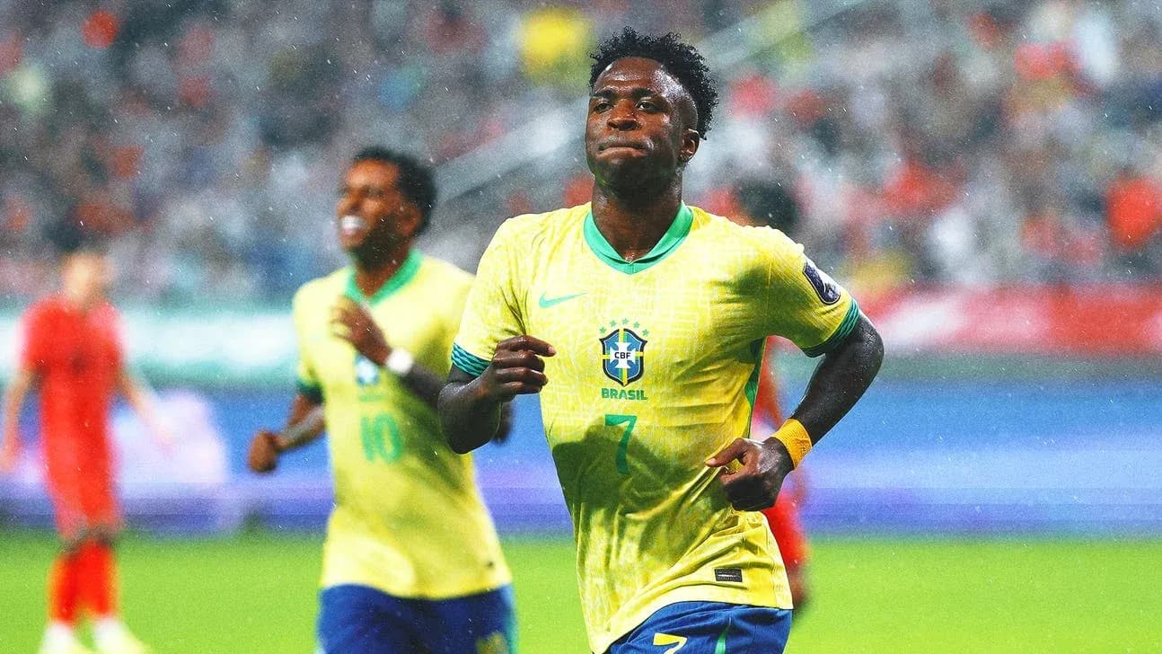 Brazilian player celebrating during match