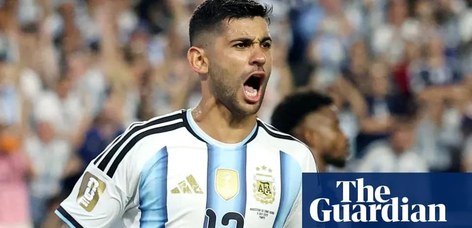 Argentinian player celebrating during a match