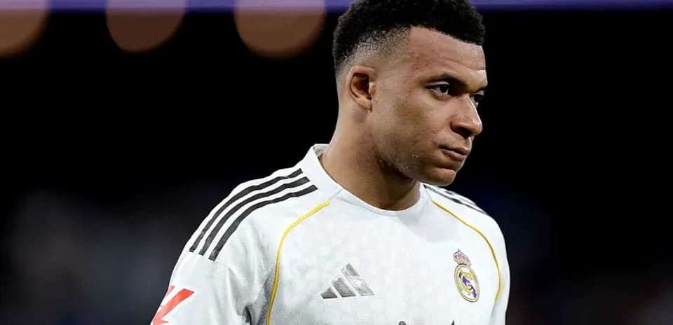 Player wearing Real Madrid kit during match