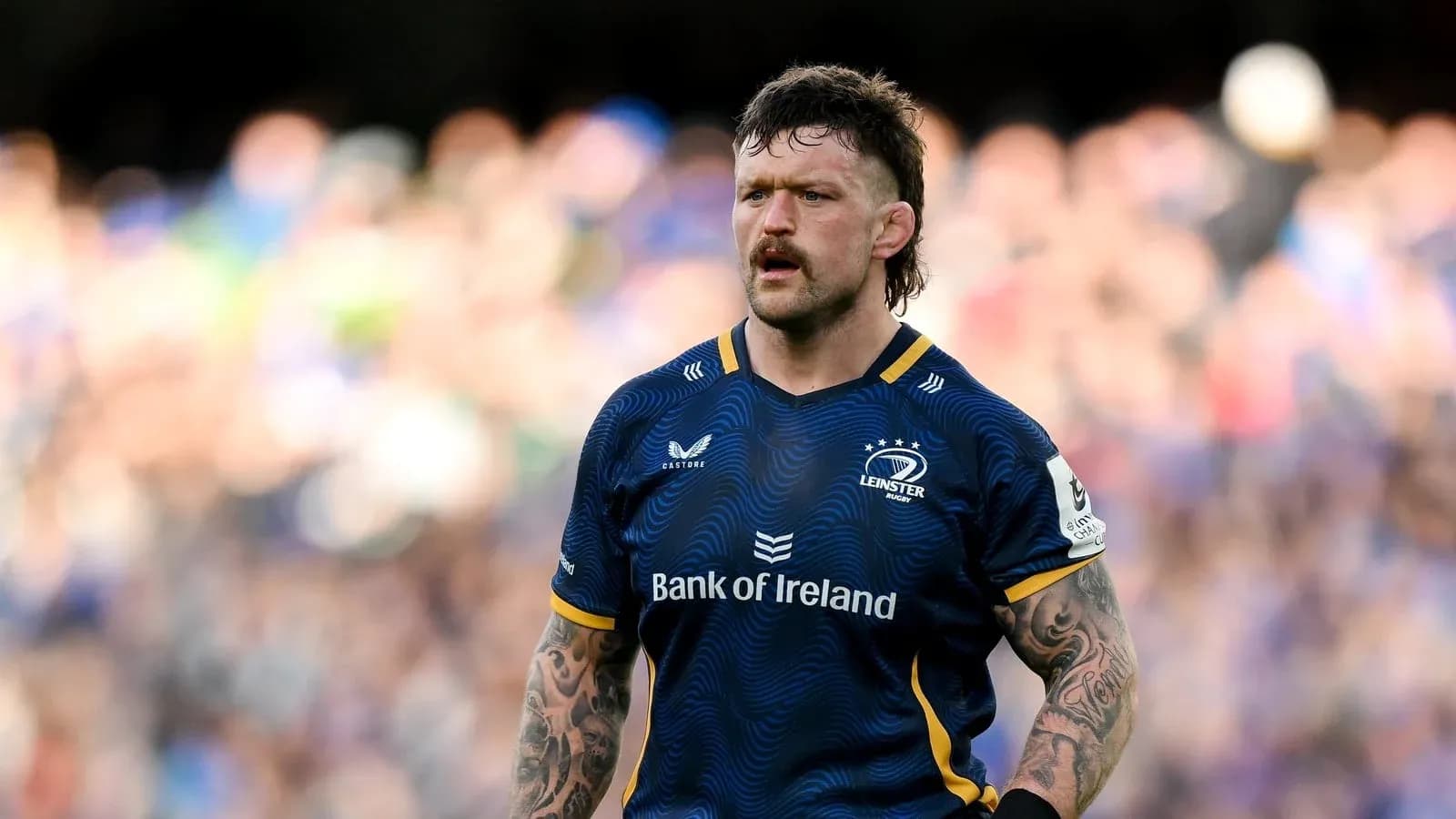 Leinster player on the field during match