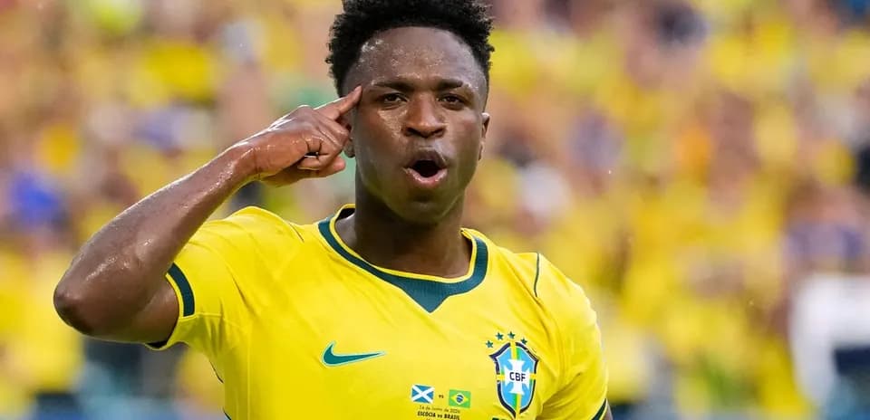 Player celebrating with a gesture during match