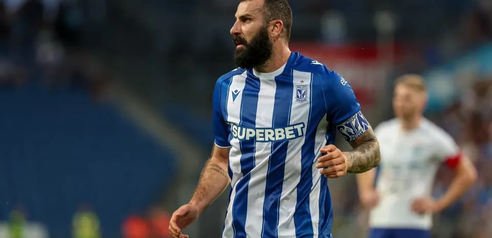 Lech Poznan player during UEFA Europa League match