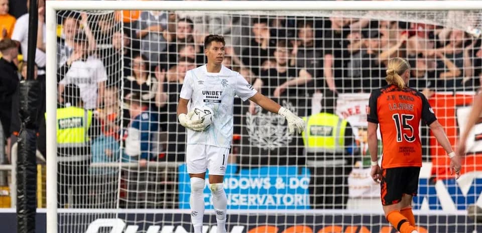 Goalkeeper in action during a match
