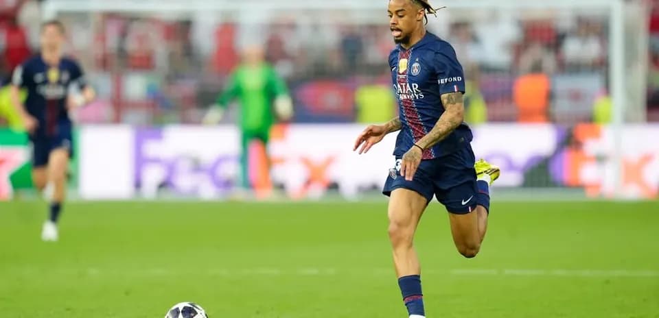 Player running with ball during match