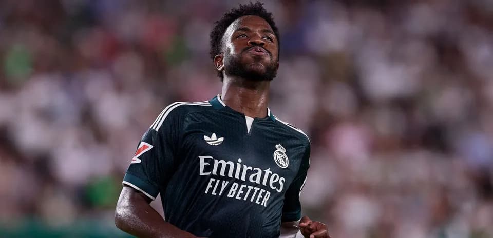 Player in Real Madrid kit during match