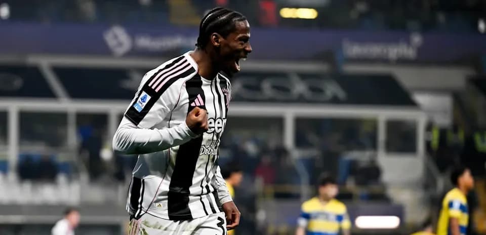 Juventus player celebrating during Serie A match