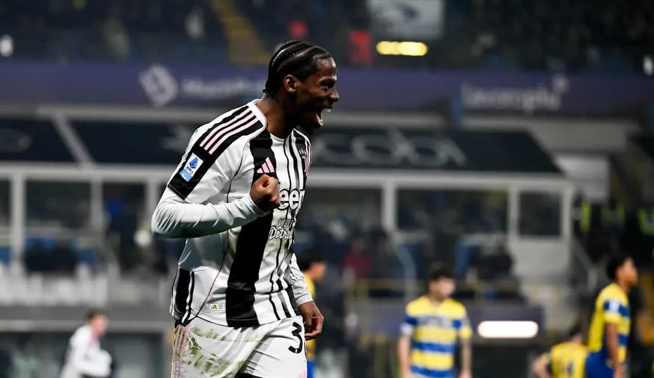 Juventus player celebrating during Serie A match