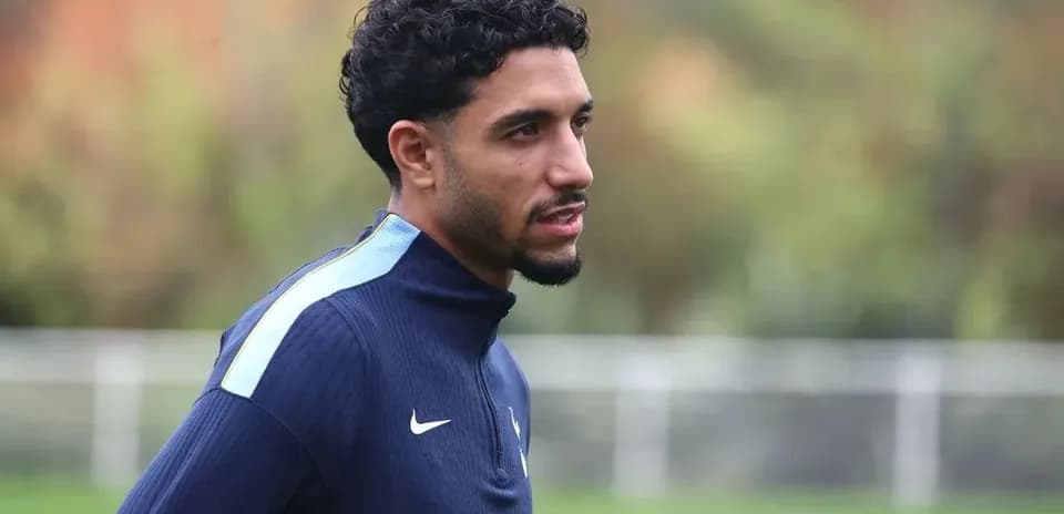 Player during training session at practice field