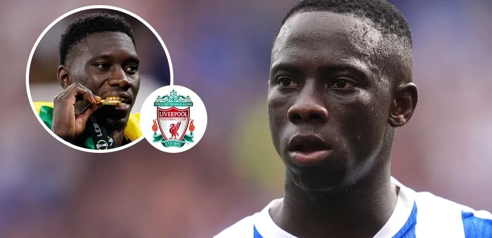 Player in blue jersey with Liverpool logo displayed