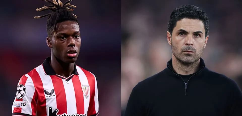 Athletic Bilbao player and coach at match