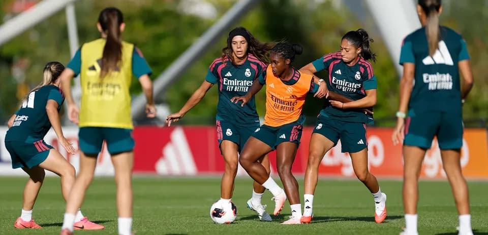 Real Madrid women training for UEFA Champions League