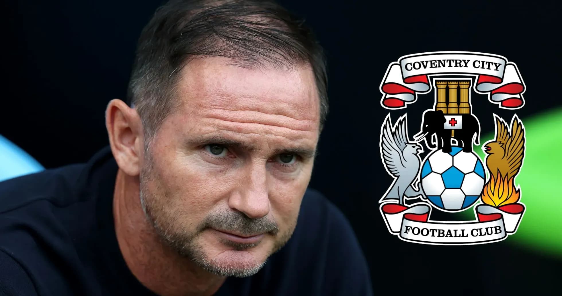 Manager focused during match with club logo