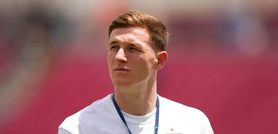 Player in England kit during warm-up before match