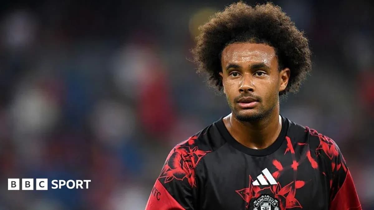Player wearing Manchester United kit during match