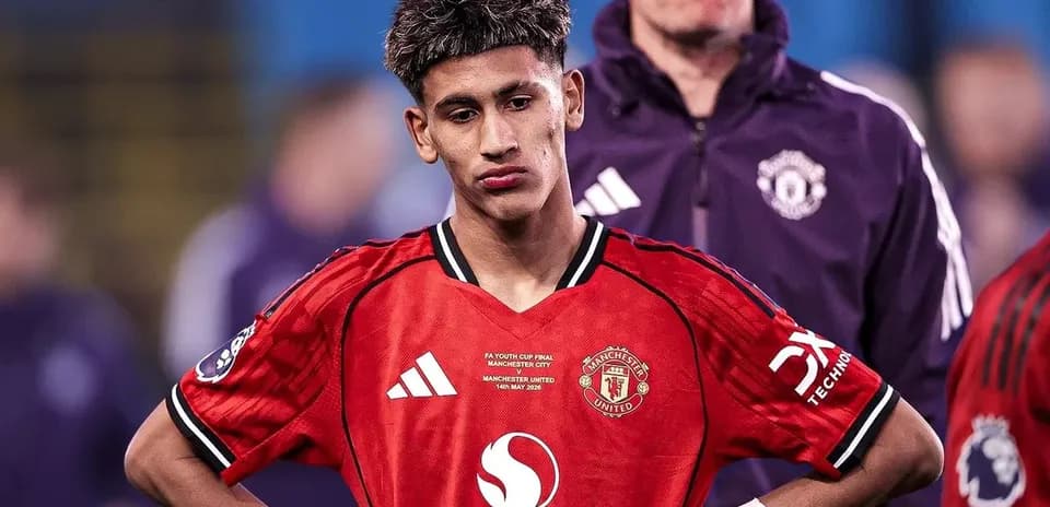 Young Manchester United player after a match