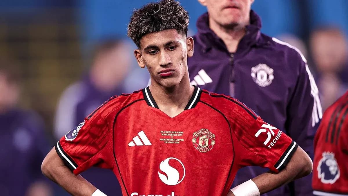 Young Manchester United player after a match