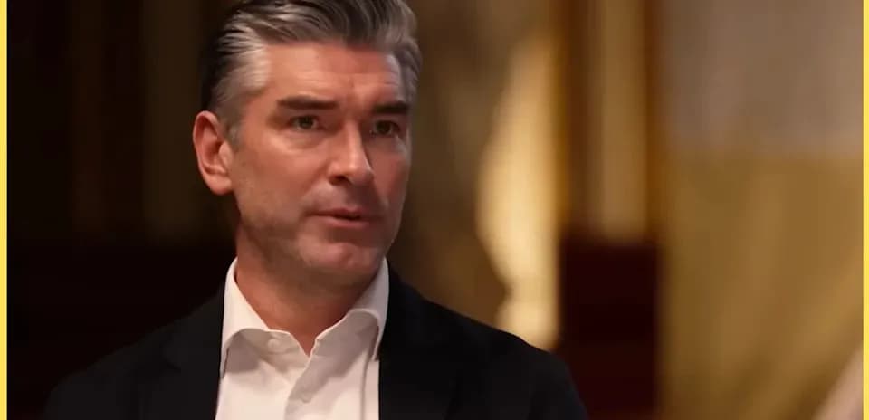 Person speaking during an interview indoors