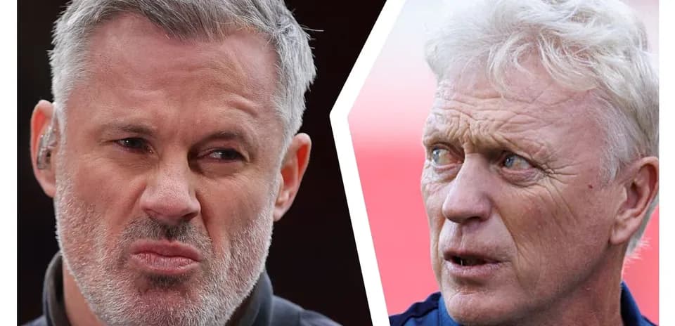 Split image of two sports commentators reacting