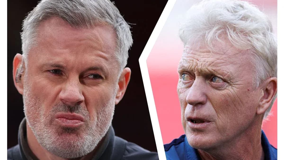 Split image of two sports commentators reacting