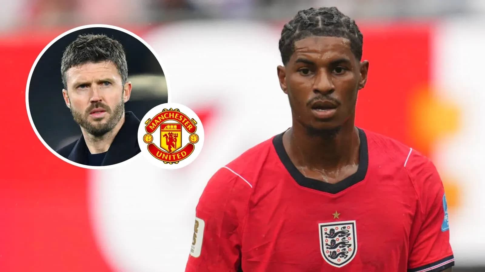 Marcus Rashford playing for England during match