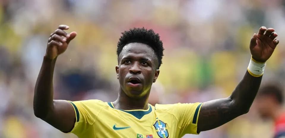 Brazilian player celebrating during a match