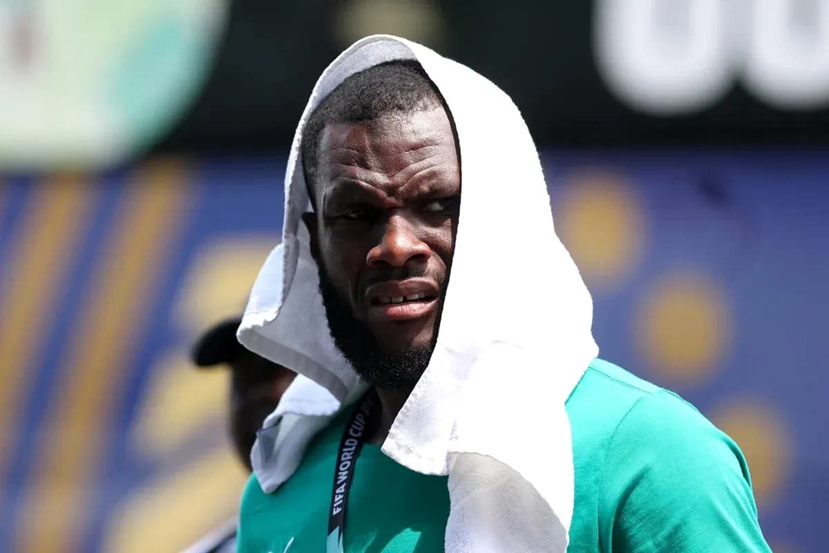 Player wearing a towel during training session
