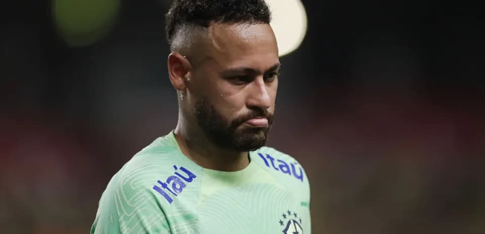 Neymar wearing Brazil kit during a match