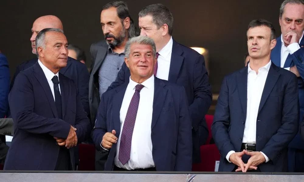 Group of officials watching a match from the stands