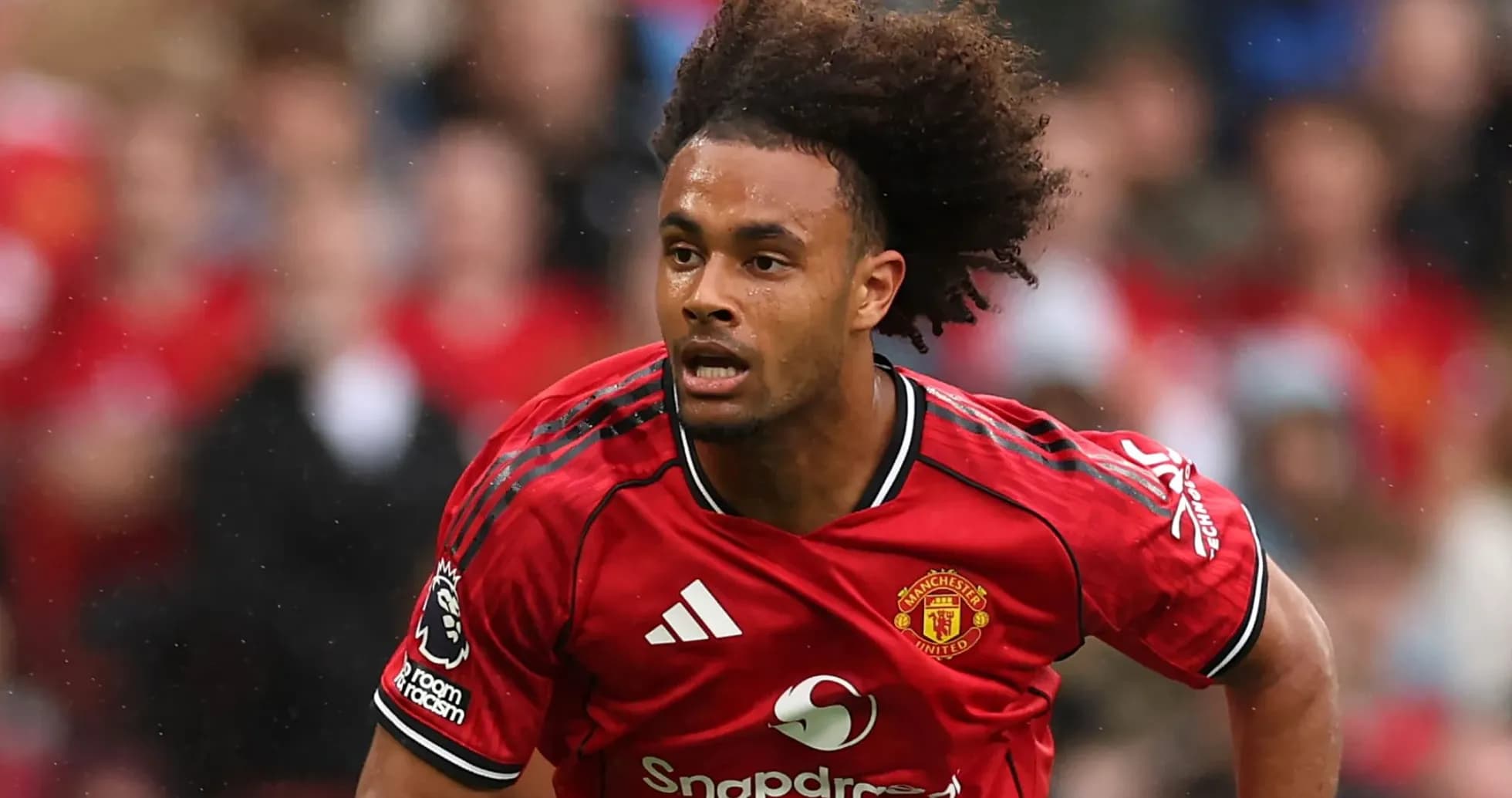Player running during Manchester United match