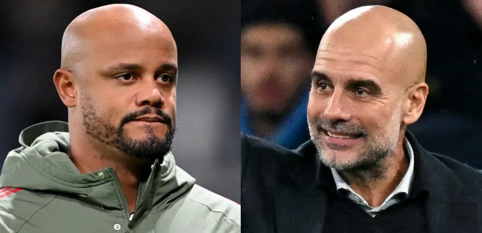 Two bald coaches during a football match