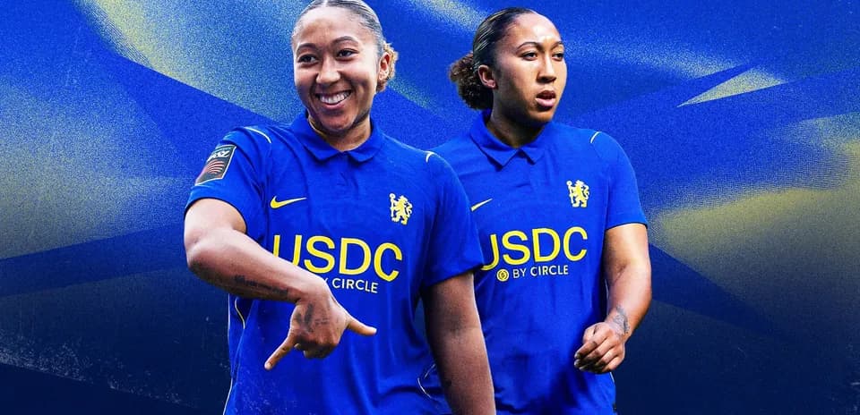 Player in Chelsea jersey posing for promotional image
