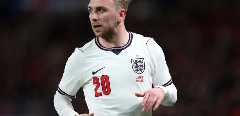 Player in England kit during match action