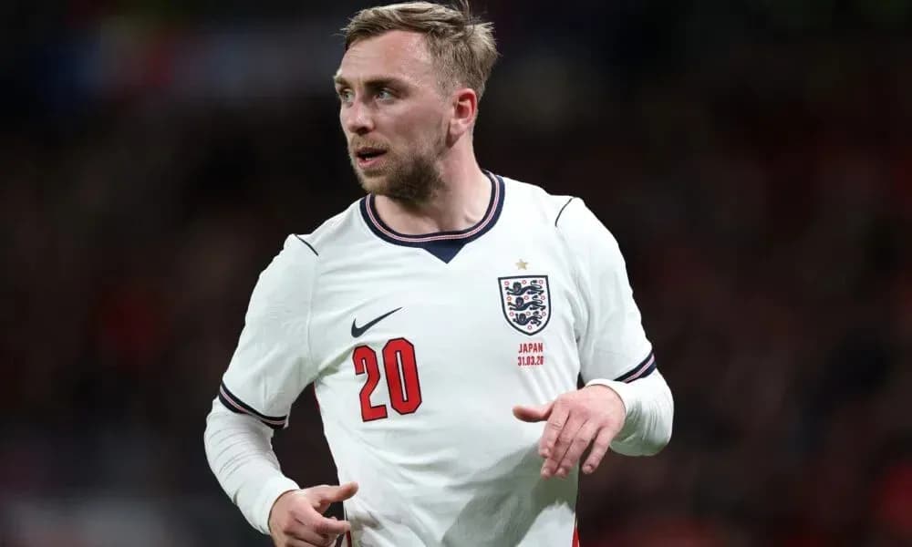 Player in England kit during match action