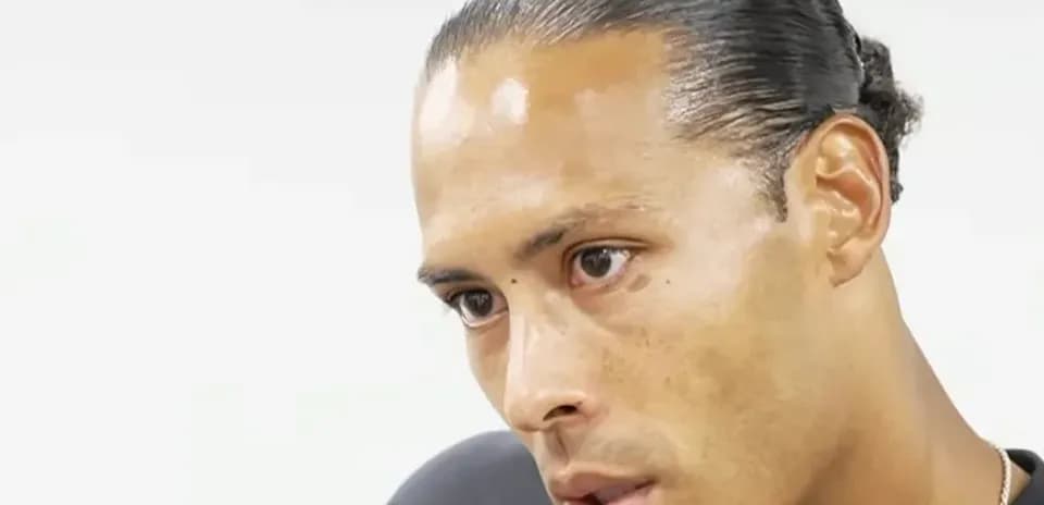 Player speaking during interview in training facility