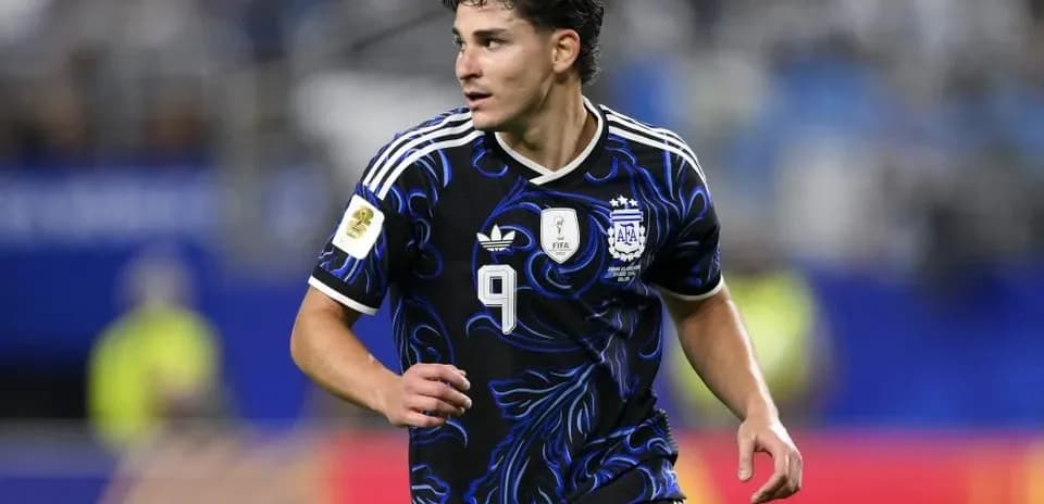 Player wearing Argentina jersey during a match