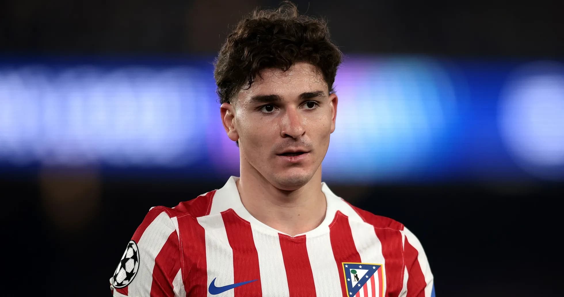 Athletic player wearing Atlético Madrid jersey during match
