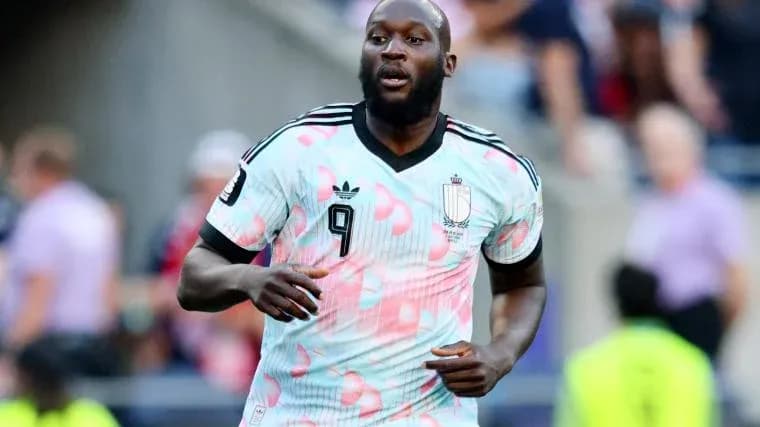 Player in colorful Belgium jersey during match