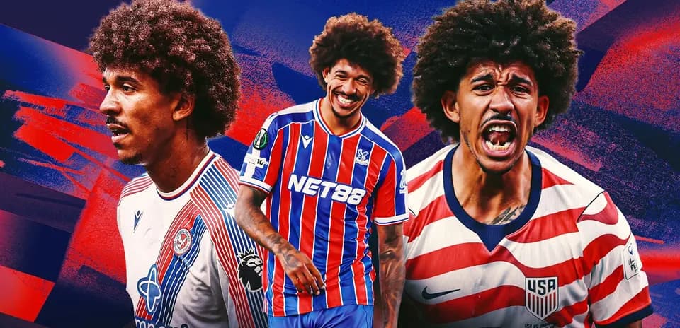 Player in multiple jerseys with colorful background