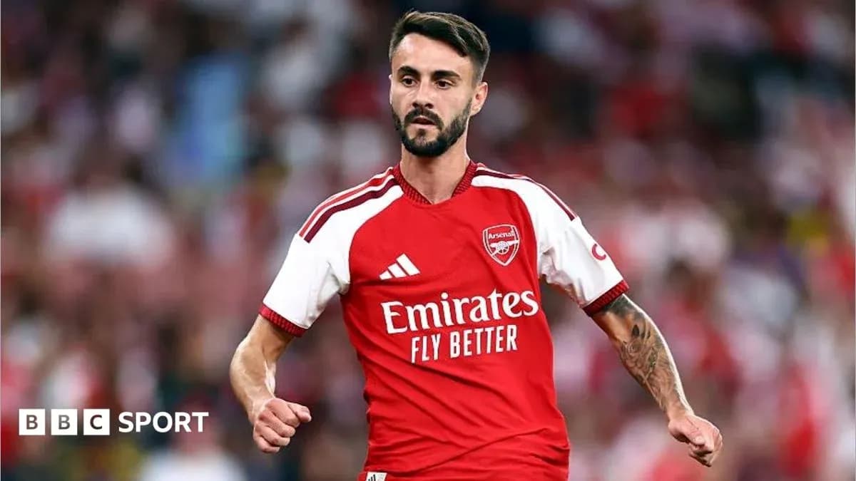 Player in Arsenal kit during match celebration