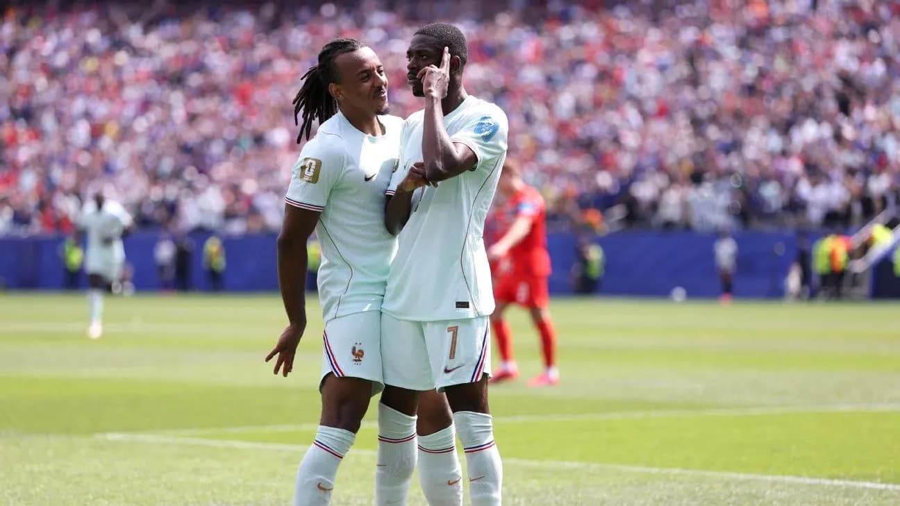 Players celebrating a goal during a match