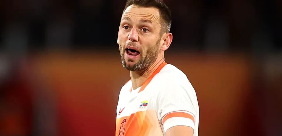 Player gesturing during a football match