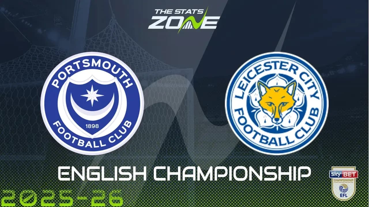 Portsmouth vs Leicester City match preview graphic