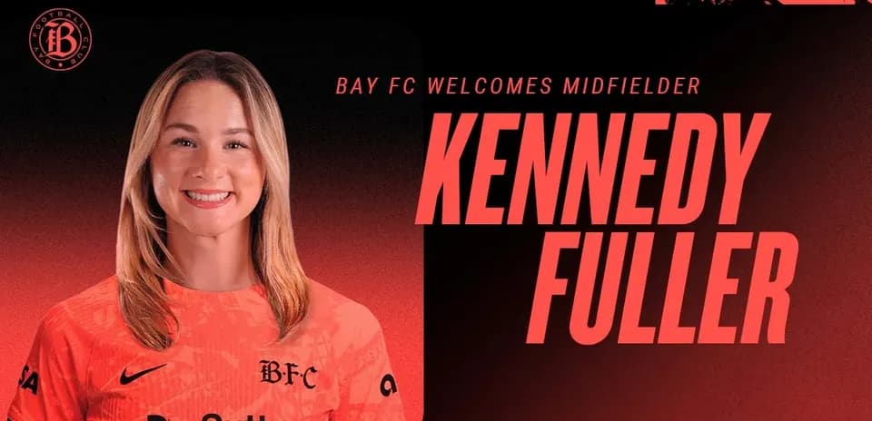 Kennedy Fuller in Bay FC jersey smiling at camera