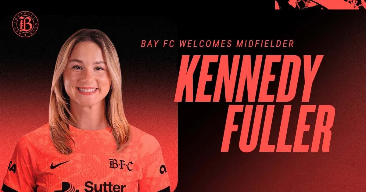 Kennedy Fuller in Bay FC jersey smiling at camera
