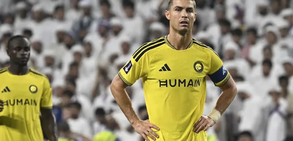 Cristiano Ronaldo in yellow jersey on the field