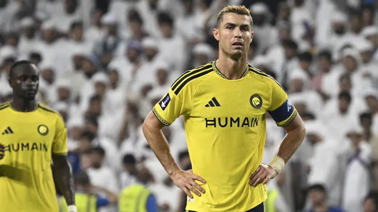 Cristiano Ronaldo in yellow jersey on the field