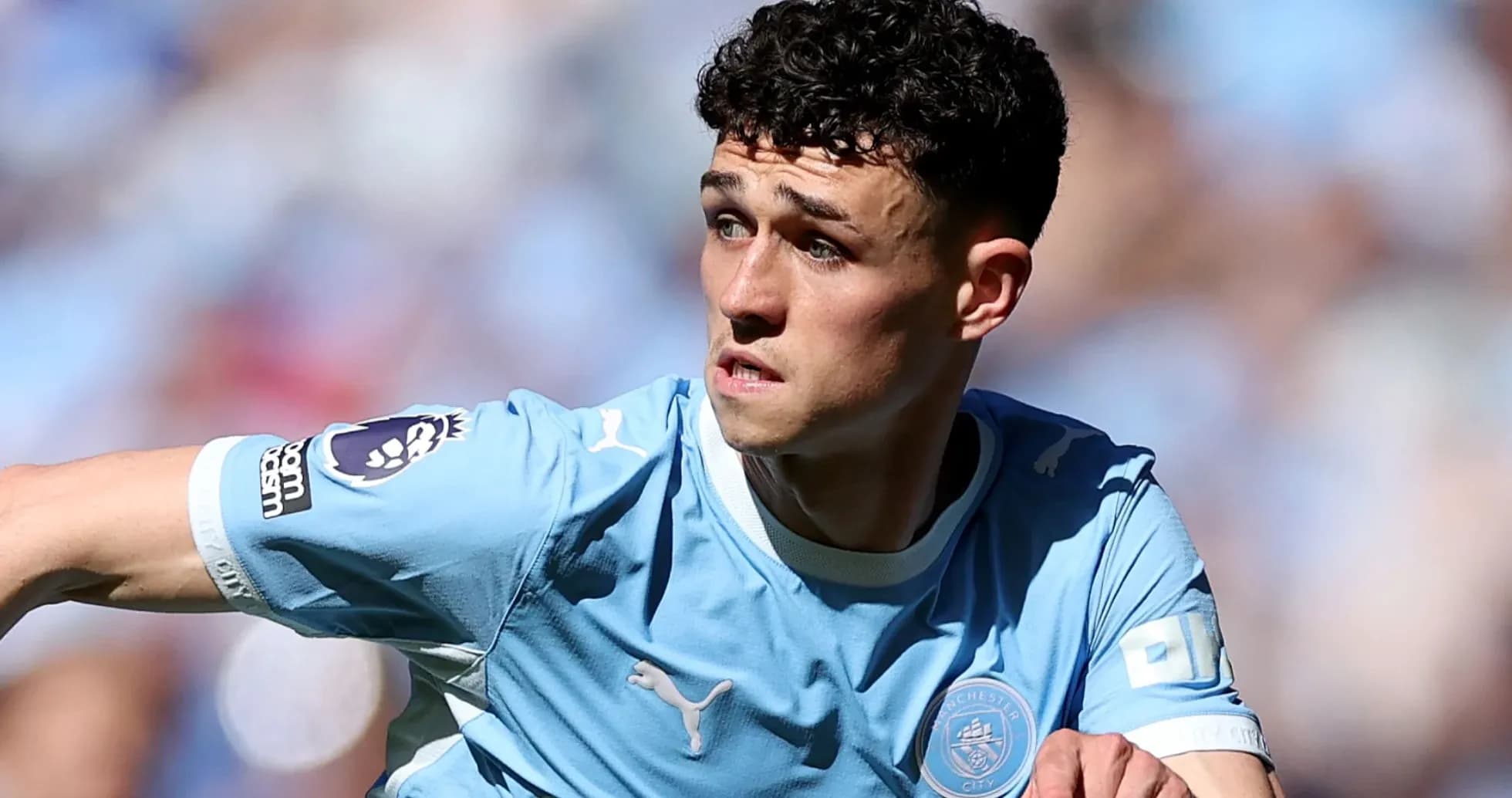 Player in Manchester City kit during a match