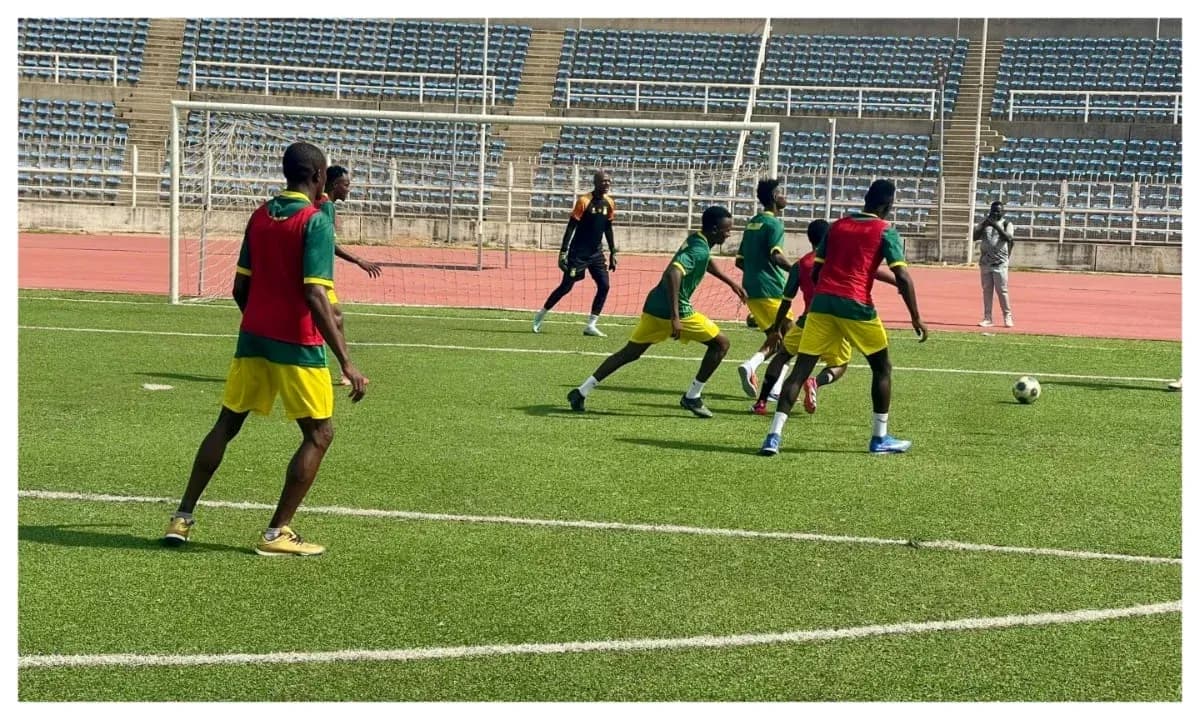 Kano Pillars players training on the pitch